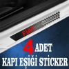 Fiat uyumlu  özel Oto Kapı eşikleri Sticker Karbon 4 Adet