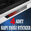 İsuzu özel Oto Kapı eşikleri Sticker Karbon 4 Adet