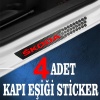 Skoda özel Oto Kapı eşikleri Sticker Karbon 4 Adet