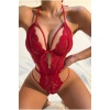 Şık Kırmızı Dantelli Babydoll Gecelik BRF1302