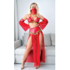 Beruflic Kırmızı Peçeli Seksi Dansöz Kostümü