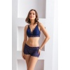 BRALET SÜTYEN BOXER TAKIM LACİVERT (BRF31813)