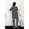 Beruflic Kadın 5XL-6XL-7XL-8XL Büyük Beden Kısa Kol Pijama Takım 75011