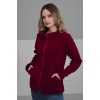 Fermuarlı Cepli Polar Sweatshirt,SW-4 Bordo