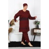 Beruflic Büyük Beden Tesettür Mayo 7XL-8XL-9XL-10XL Bordo 55010