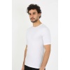 Beruflic Erkek Sıfır Yaka Likralı Beyaz T-Shirt 65710
