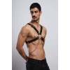 Zincir Detaylı Deri Erkek Göğüs Harness, Partywear, Clubwear - BRFM95