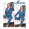 Alissa 6108 Bayan Patlı Uzun Kol Pijama Takımı