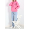 Baskılı Unisex Sweat Pembe