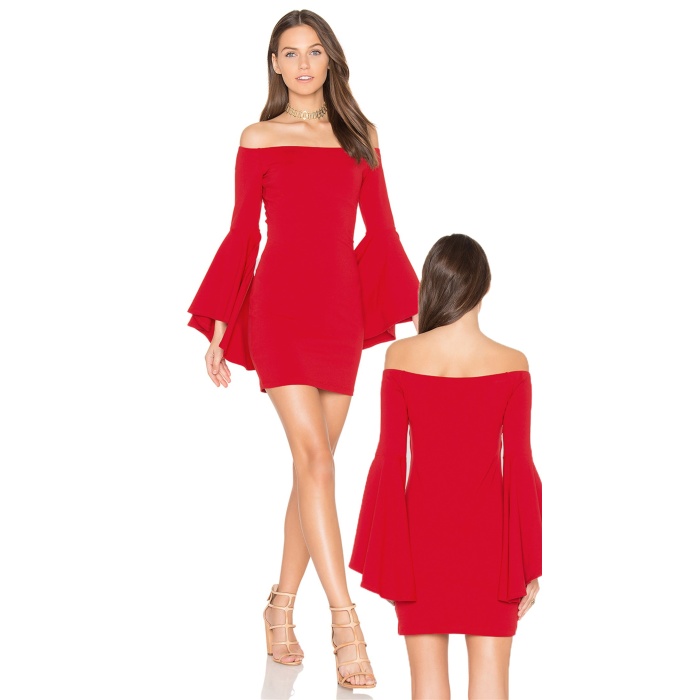 Beruflic İspanyol Kol Mini Elbise