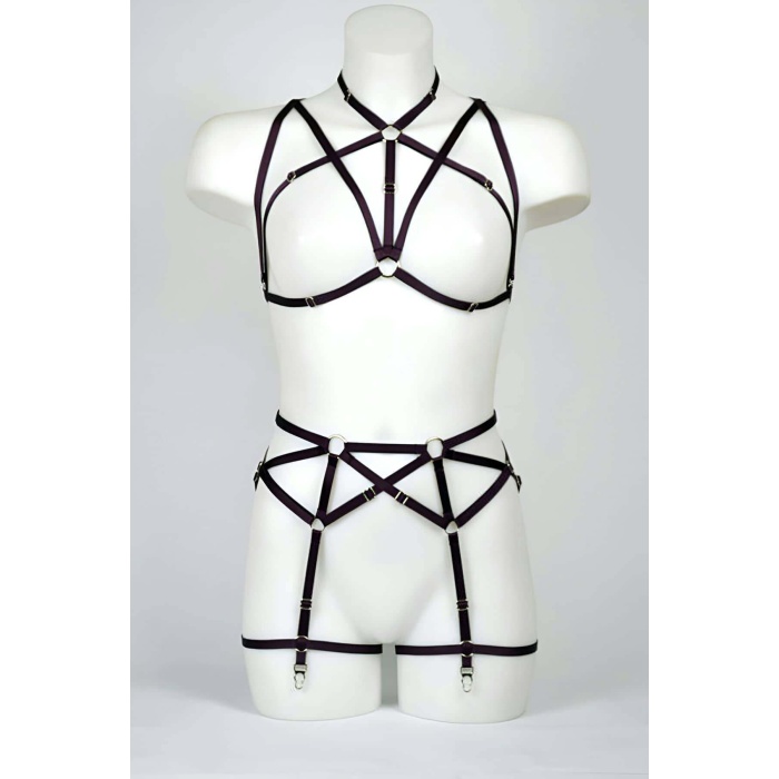 Göğüs ve Jartiyer Kemerli Seksi Harness - BRF161