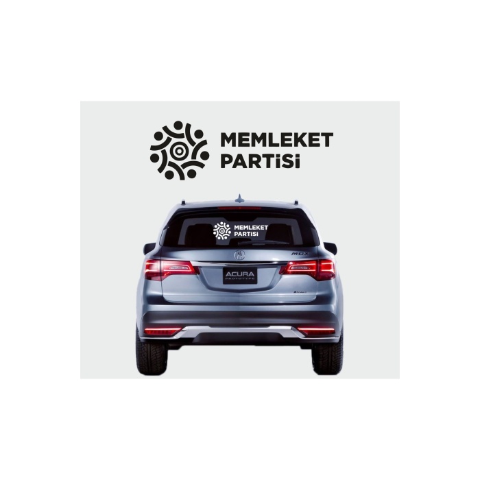 Memleket Partisi Logo Oto Sticker Siyah 33*10 Cm