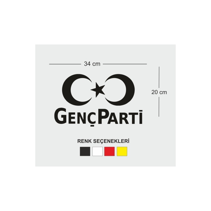 Genç Parti Logo Oto Sticker 25*30 Cm