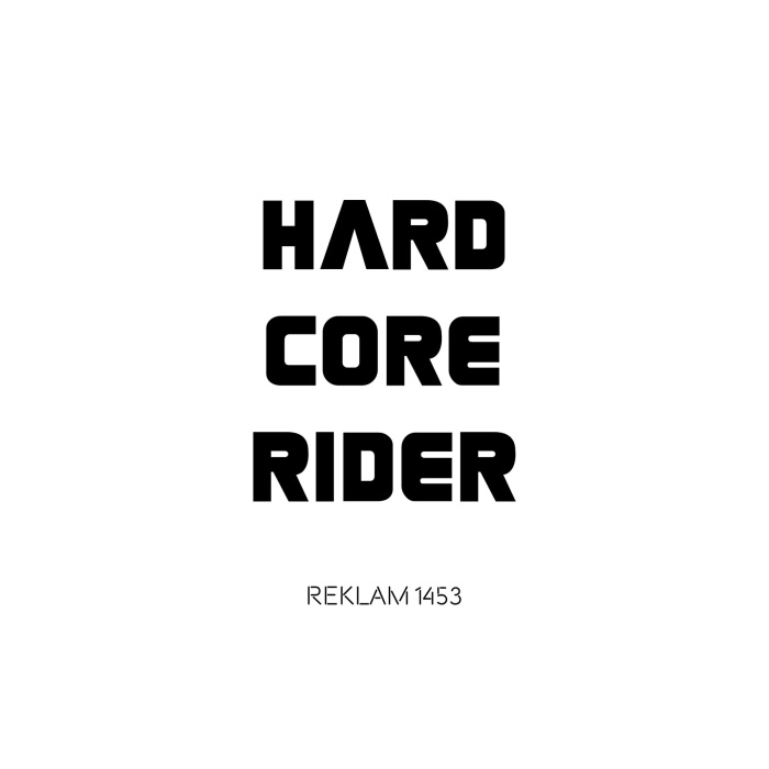 Hard Core Rider Oto Cam Sticker Siyah 20*17 Cm