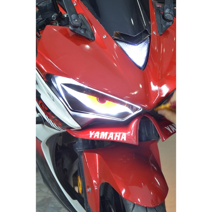 Motosiklet Sticker Kızgın Göz Far Gözü Far Filesi Yzf R25 2015-2018 Uyumlu