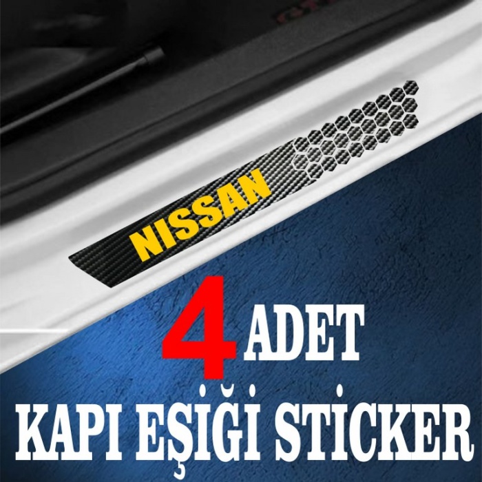 Nissan özel Oto Kapı eşikleri Sticker Karbon 4 Adet