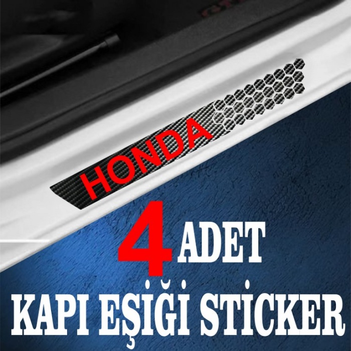 Honda özel Oto Kapı eşikleri Sticker Karbon 4 Adet