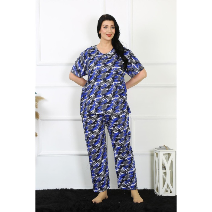 Beruflic Kadın 5XL-6XL-7XL-8XL Büyük Beden Kısa Kol Pijama Takım 75010