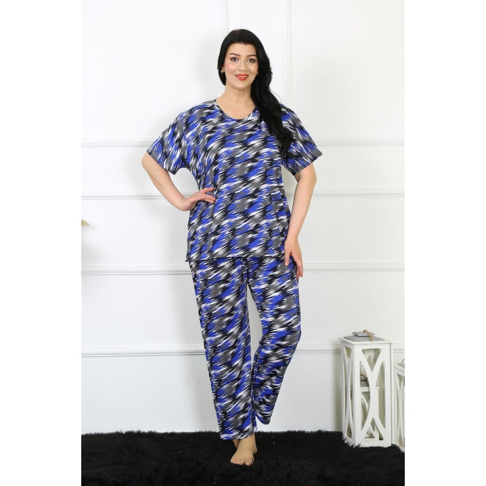 Beruflic Kadın 5XL-6XL-7XL-8XL Büyük Beden Kısa Kol Pijama Takım 75010