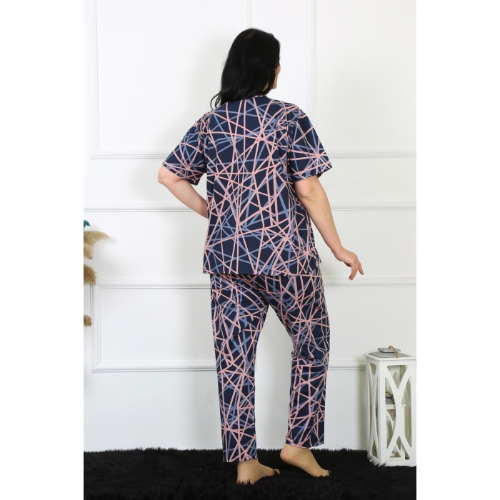 Beruflic Kadın 5XL-6XL-7XL-8XL Büyük Beden Kısa Kol Pijama Takım 75008