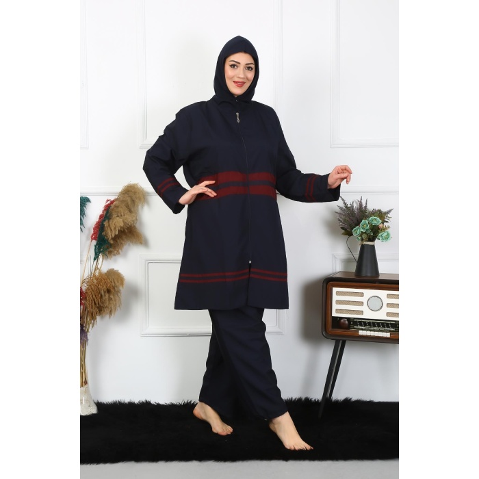 Beruflic Büyük Beden Tesettür Mayo 7XL-8XL-9XL-10XL Lacivert 55010