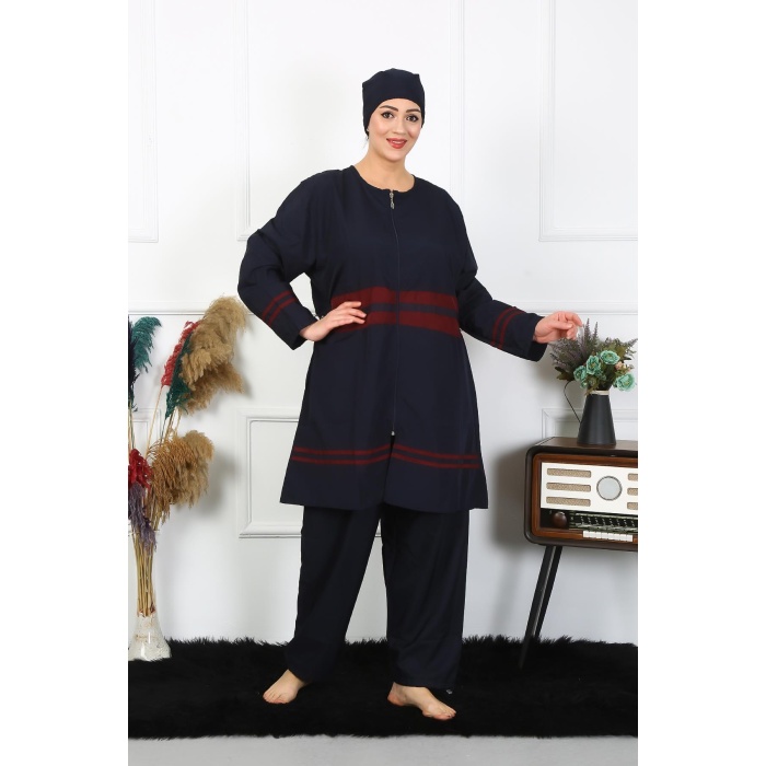 Beruflic Büyük Beden Tesettür Mayo 7XL-8XL-9XL-10XL Lacivert 55010