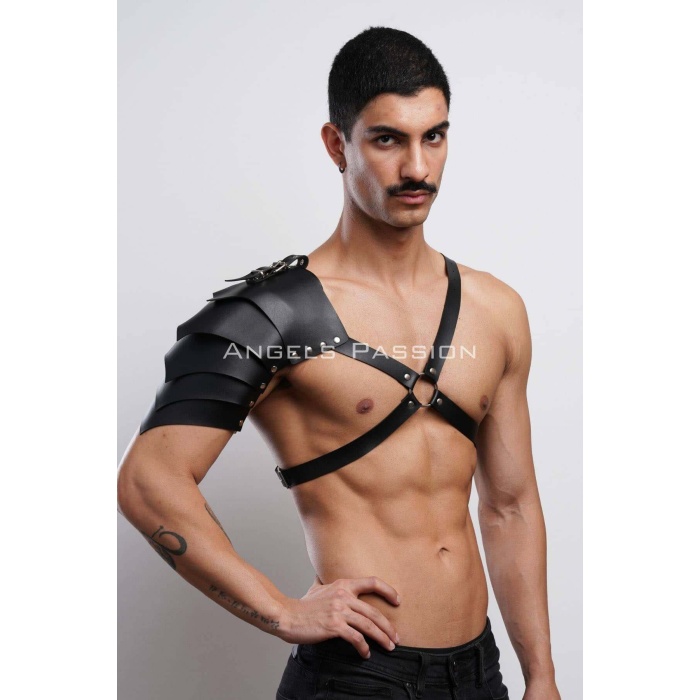 Gladyatör Harness, Tek Omuz Deri Harness, Cosplay Kostüm, Savaşçı Kostüm - BRFM154