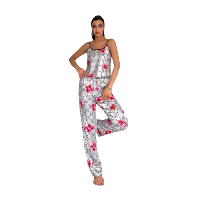 Victoria Secret 8021 Kadın Saten Askılı Pijama Takım