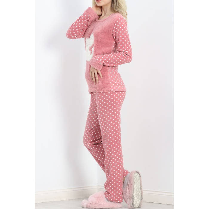 Polar Pijama Takımı Pembebeyaz