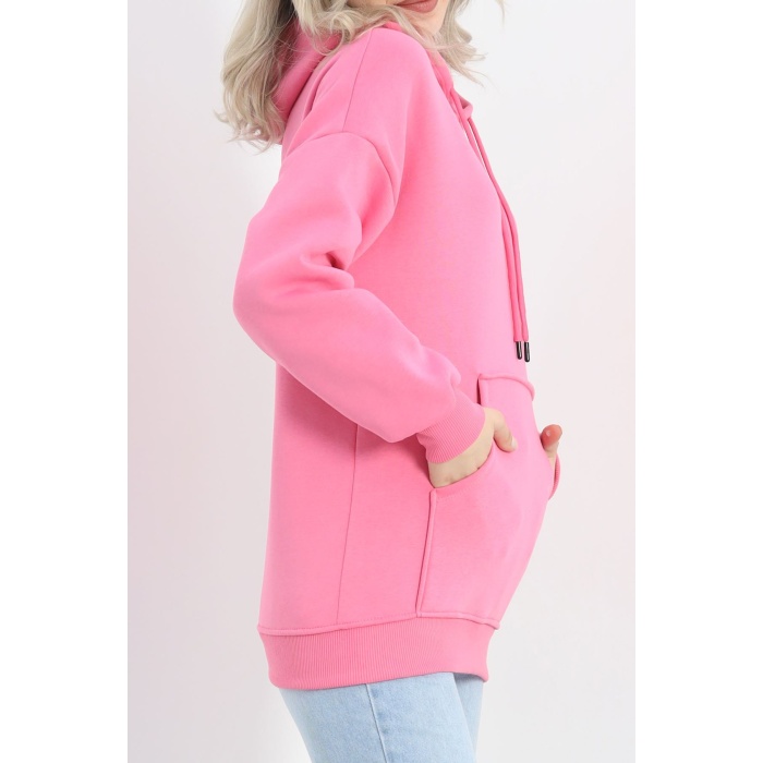 Baskılı Unisex Sweat Pembe