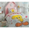 Özdilek Tweety Love Tek Kişilik Lisanslı Lastikli Fitted Çarşaf Çocuk Nevresim Takımı 4520