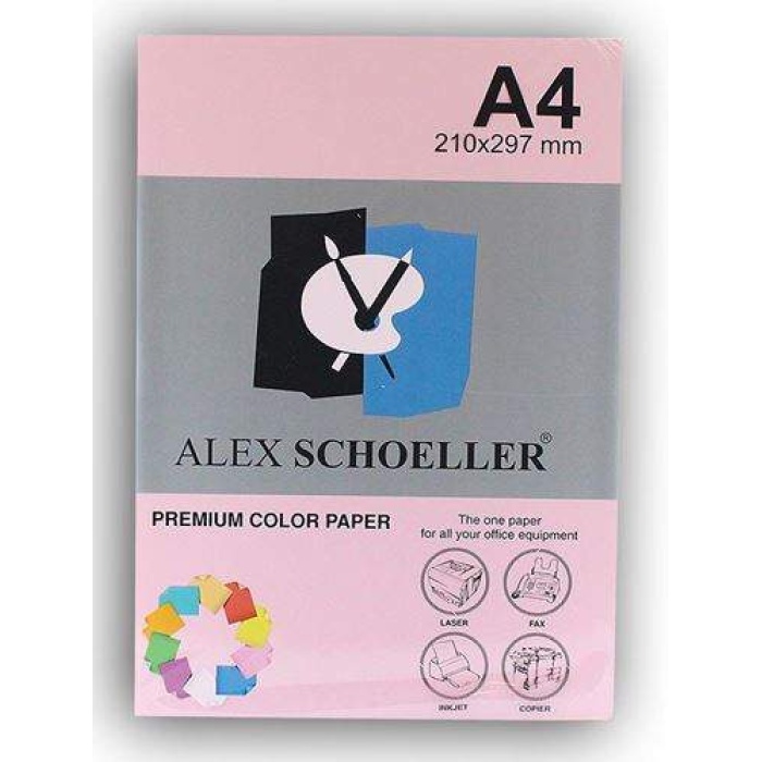 Alex Sch. A4 Renkli Fotokopi Kağıdı Pembe 500 Lü Paket (ALX-570)