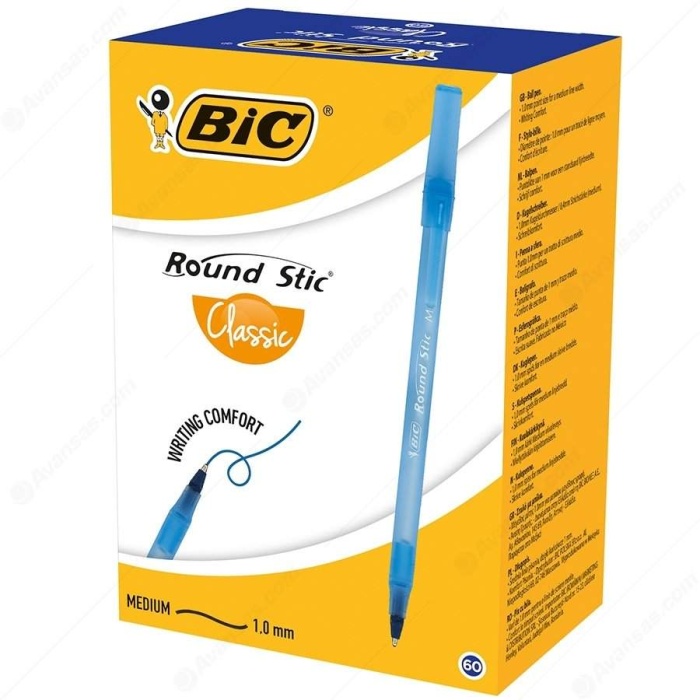 Bic Round Stıc MAVİ Tükenmez Kalem 60Lı Kutu