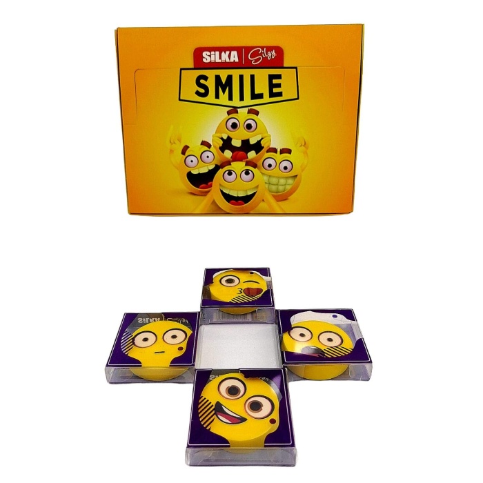 Silka Smile Emojili Silgi  4lü Set