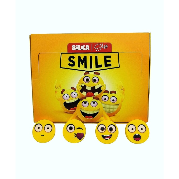 Silka Smile Emojili Silgi  4lü Set