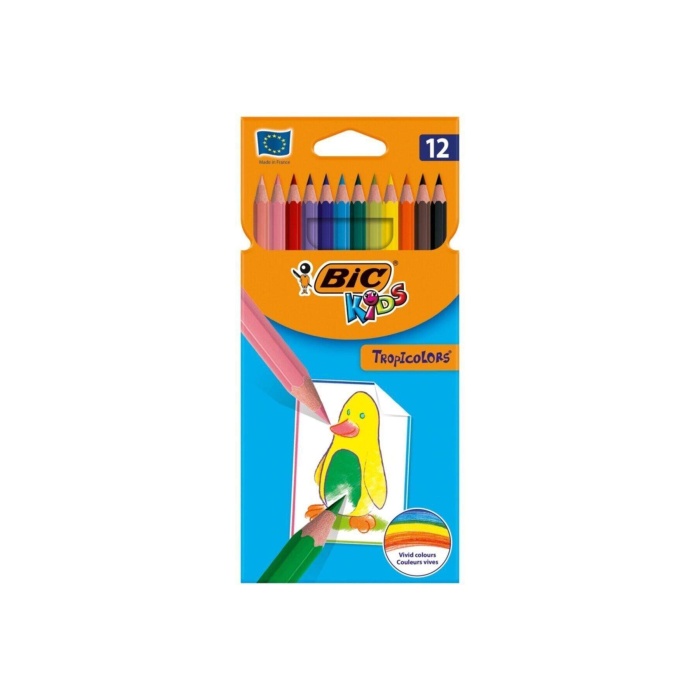 Bic Kids Tropicolor 12 Renk Kuru Boya Kalemi