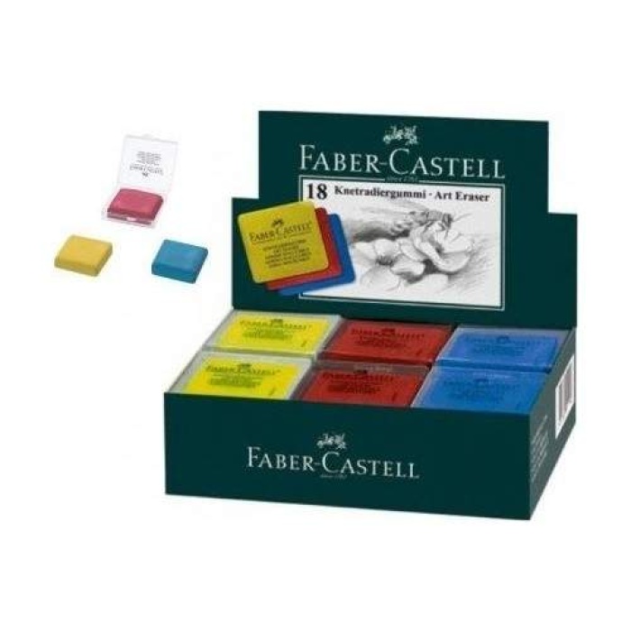 Faber Castell Hamur Silgi Renkli Plastik Kutulu 1 Adet