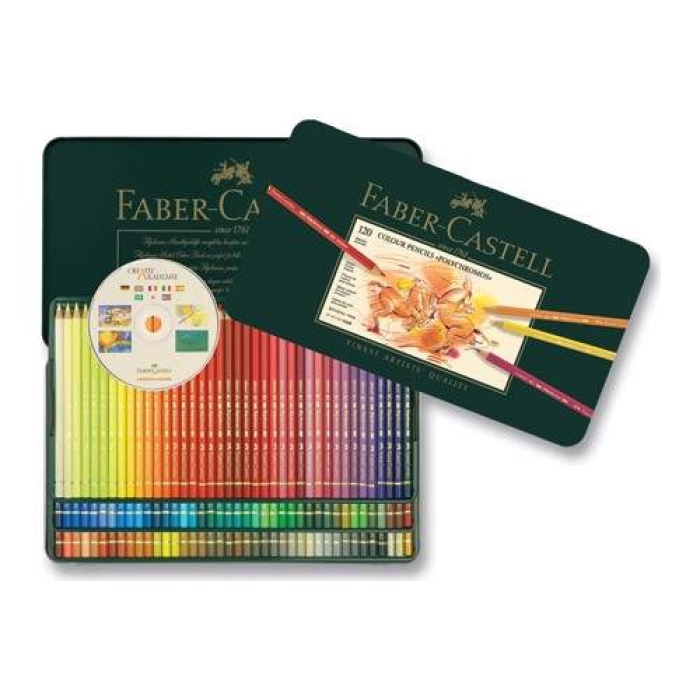 Faber-Castell Polychromos Kuru Boya 120 Renk Metal Kutu