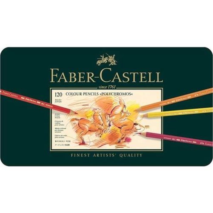 Faber-Castell Polychromos Kuru Boya 120 Renk Metal Kutu