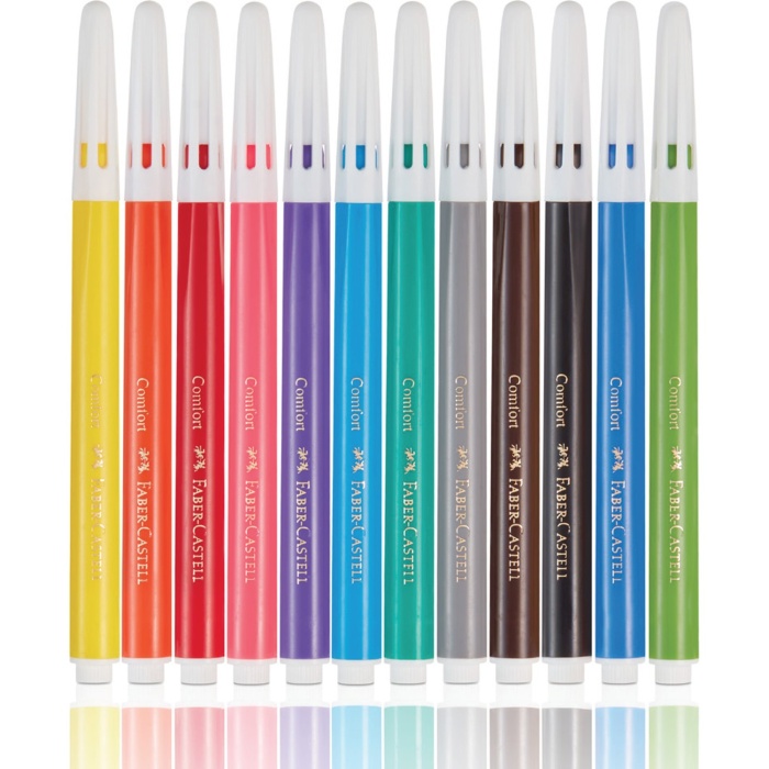 Faber-Castell Comfort Yıkanabilir Keçeli Kalem 10+2