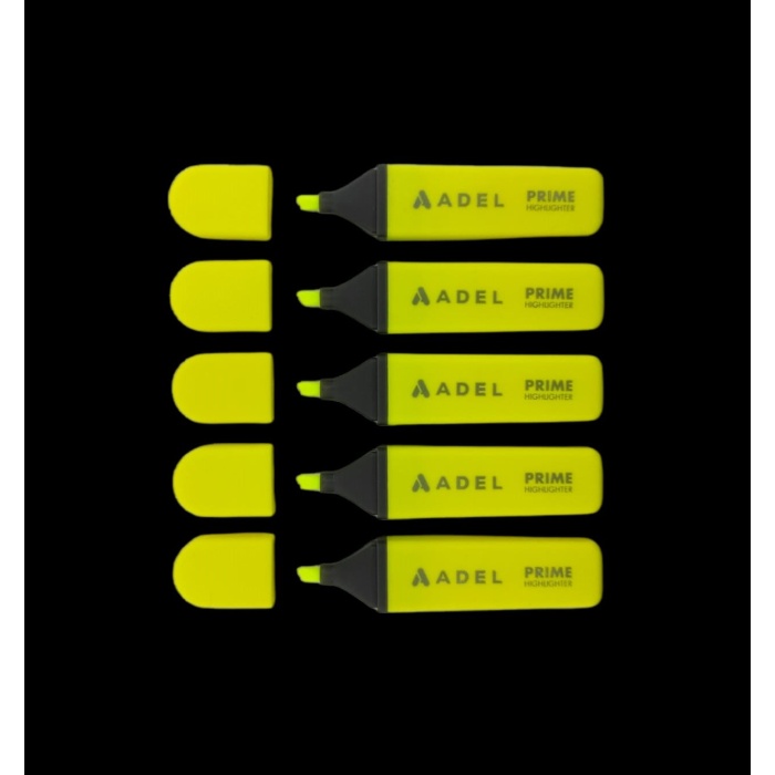 Adel (Faber Ürünü) Fosforlu İşaretleme Kalemi Sarı  5Li Set