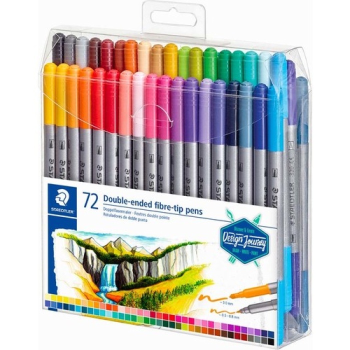 Staedtler Çift Uçlu Keçeli Kalem 72 Renk TB72