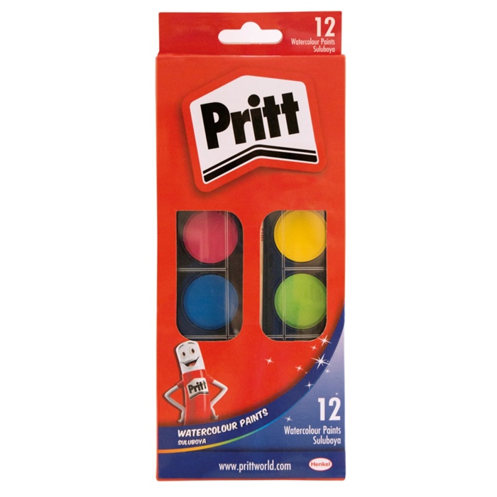 Pritt 12 Renk Suluboya Büyük Tablet