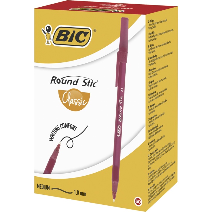 Bic Round Stıc KIRMIZI Tükenmez Kalem 60Lı Kutu