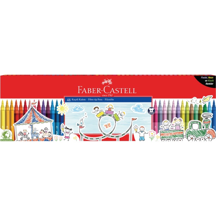 Faber-Castell Klasik Keçeli Kalem Maxi Set 48’li