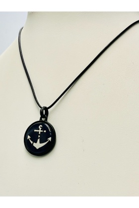 Çapa Figürlü İpli Unisex Kolye