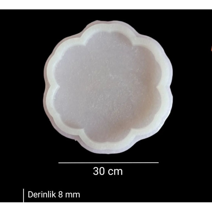 30cm - Çiçek Model Tepsi Kalıbı (30 cm)