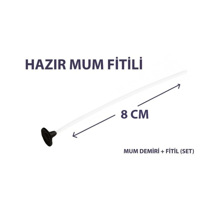 Mum Fitili Hazır Kopçalı 8 cm - 500  Adet