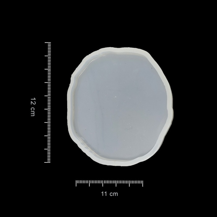 Bardak Altı Reçine Epoksi Kalıp - Dalgalı Oval - B12