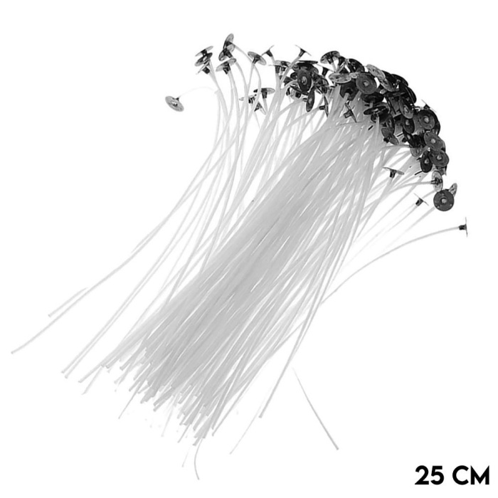 Mum Fitili Hazır Kopçalı 25 cm - 100 Adet